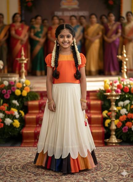 Kanakambaram Petal Set Cotton Bulk kids clothing supplier in Gujarat